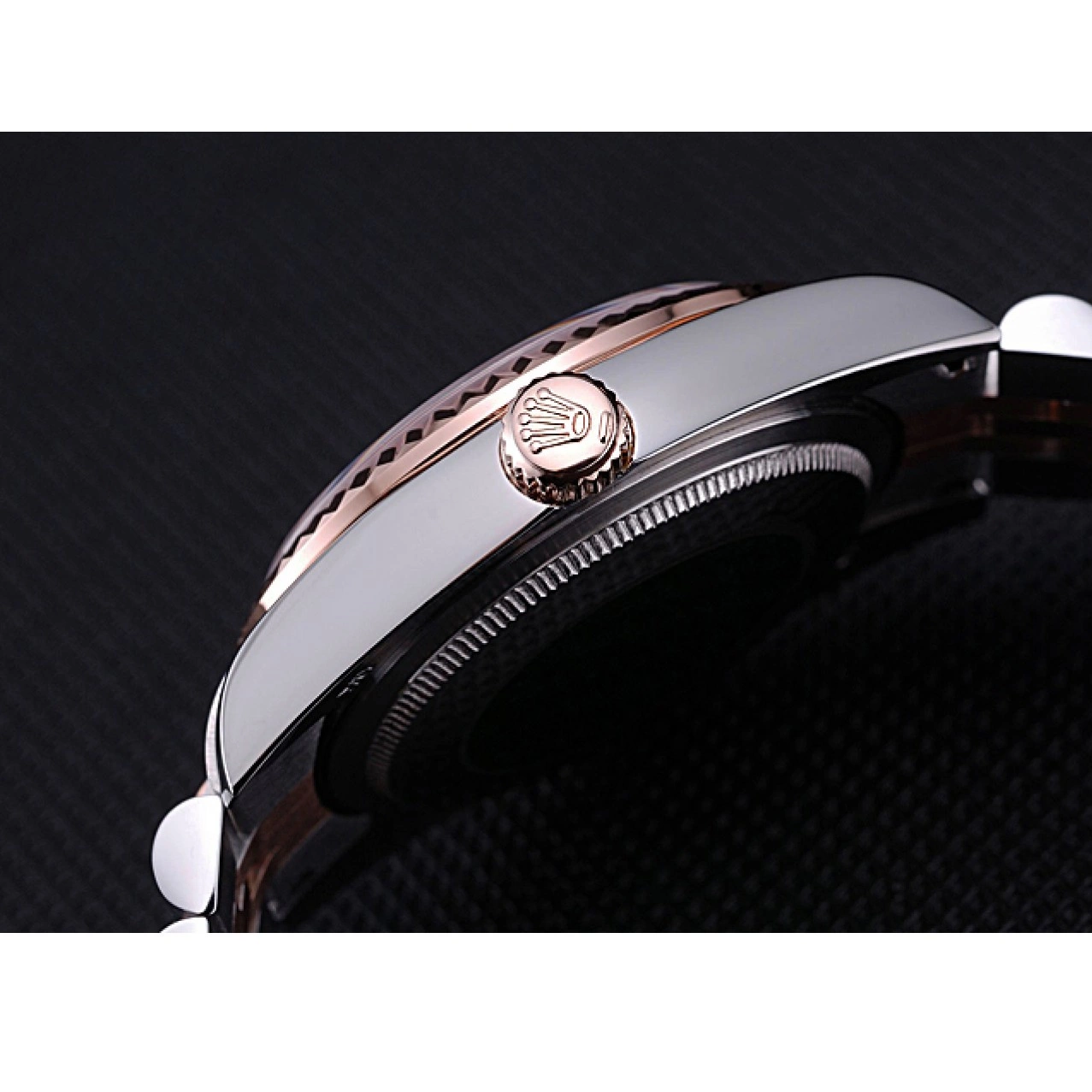 Good copy rolex watches Gold Rolex Stainless DateJust Bracelet Steel 622545 and Dial Black 0815